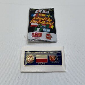 FIFA WORLD CUP 2002 Poland National Flag Pin McDonalds Coca Cola 1x2.5”
